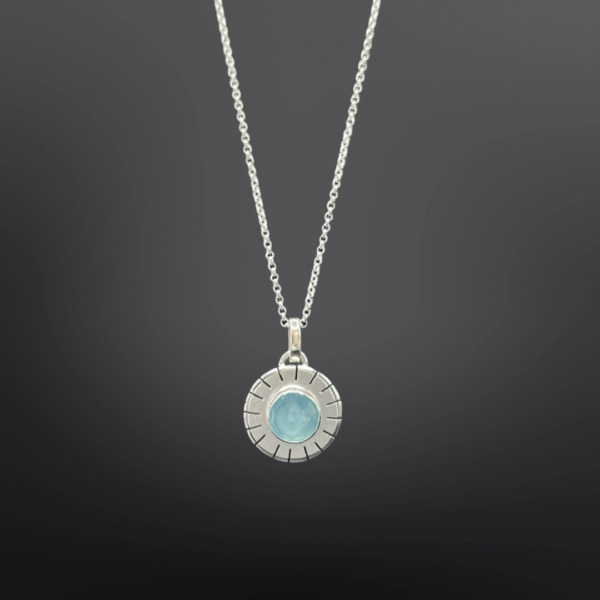 Collar SOL Plata con gema - Image 4