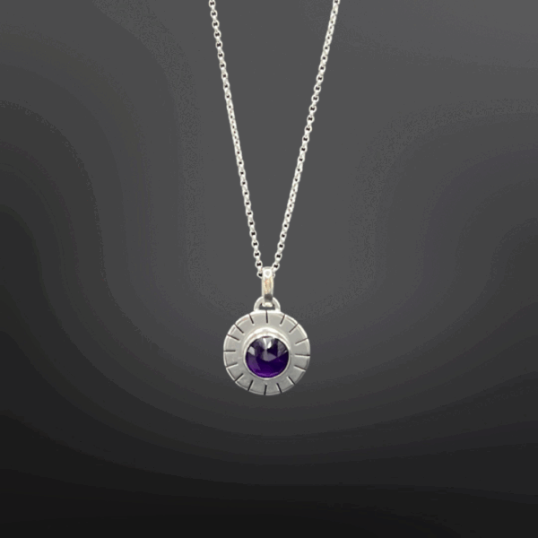 Collar SOL Plata con gema